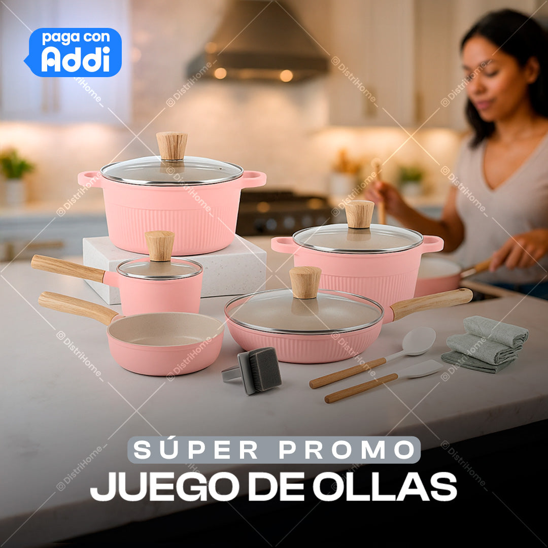 JUEGO DE OLLAS DE 16 PIEZAS
