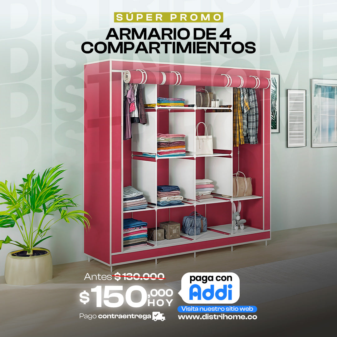 ARMARIO DE 4 COMPARTIMIENTOS