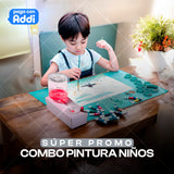 COMBO DE TAPETE PINTAR + LAVADOR DE PINCEL