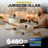 JUEGO DE OLLAS DE 16 PIEZAS