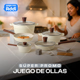 JUEGO DE OLLAS DE 16 PIEZAS