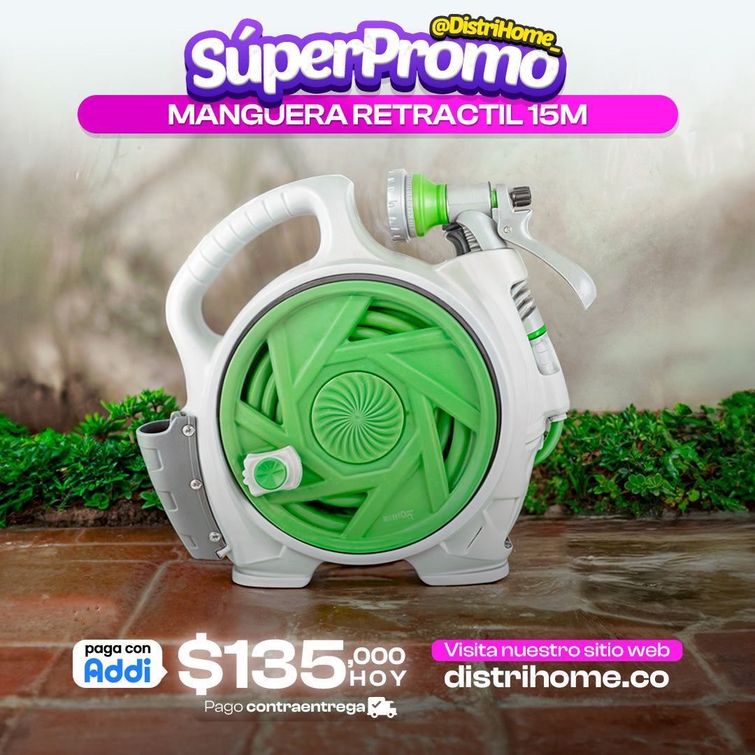 MANGUERA DE 15M RETRACTIL HOGAR