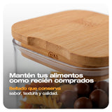 RECIPIENTES HERMETICOS x7 TAPA DE MADERA