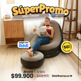 SILLON INFLABLE CON REPOSA PIES