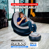 SILLON INFLABLE CON REPOSA PIES