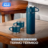 SET TERMOS DE AGUA CALIENTA + 3 VASOS